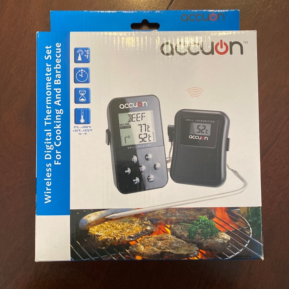 accuon wireless digital thermometer set cooking/bbq